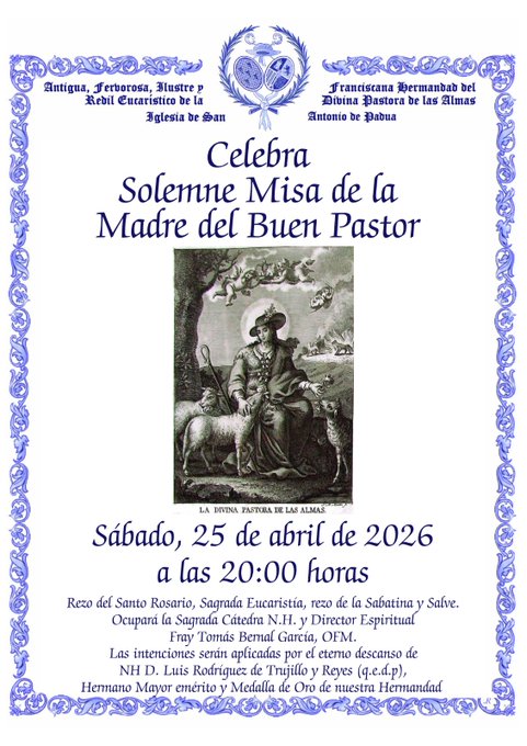pastora de san antonio - misa de la madre del buen pastor - 25 abril