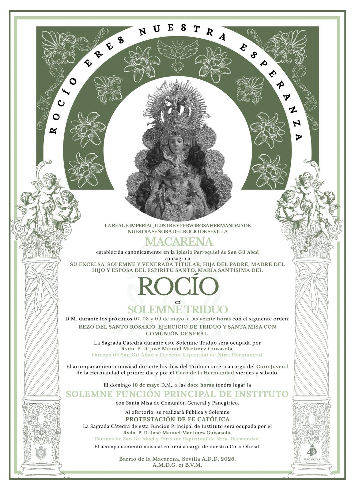 rocío de la macarena - triduo - 10 mayo