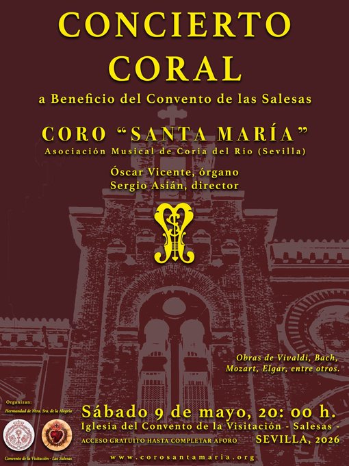 virgen de la alegría - concierto coral - 9 mayo