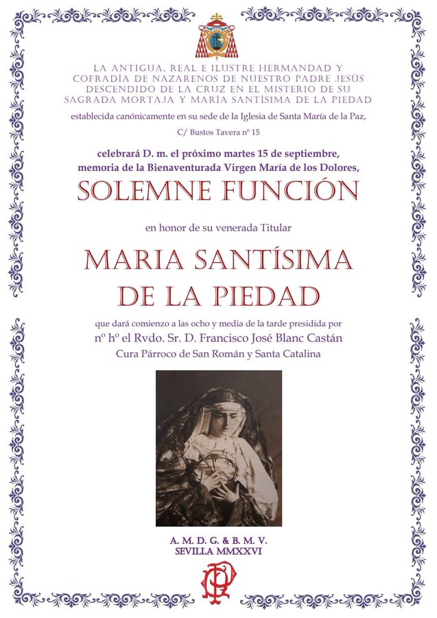 la sagrada mortaja - cartel función